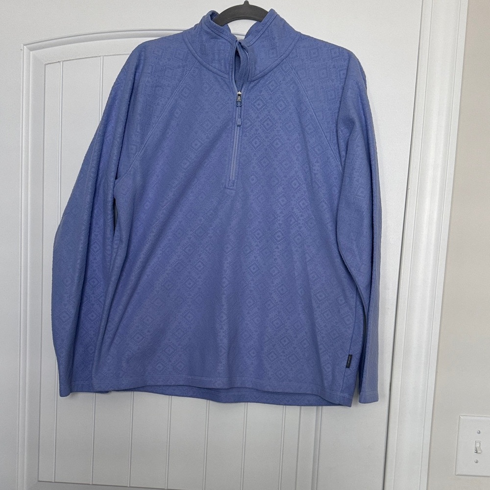Eddie Bauer Women's Lavender- Blue Quarter Zip Lightweight Fleece